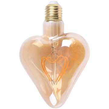 Żarówka filament E27 LED 2,3W VINTAGE Retro Serce
