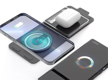 БЫСТРОЕ БЕСПРОВОДНОЕ МАГНИТНОЕ ЗАРЯДНОЕ УСТРОЙСТВО 2в1 30ВТ