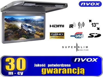 Потолочный ЖК-монитор NVOX 13 дюймов со светодиодной подсветкой FHD USB SD