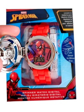 Zegarek na rękę cyfrowy Spiderman ze spinnerem