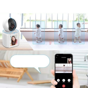 ВНУТРЕННЯЯ КАМЕРА НАБЛЮДЕНИЯ WIFI ДВУСТОРОННЯЯ 1080P НОЧНОГО ВИДЕНИЯ
