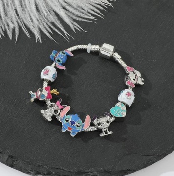 BRANSOLETKA MODUŁOWA STICH AKSOLOT DISNEY Lilo & Stitch Z ZAWIESZKAMI 17 CM