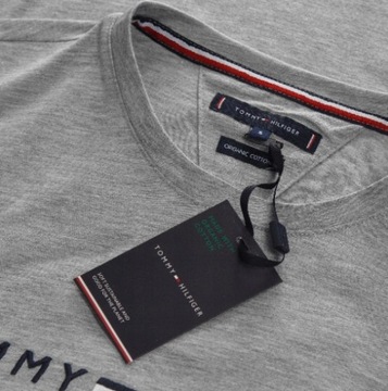 T-SHIRT KOSZULKA MĘSKA TOMMY HILFIGER SZARA EST. 1985 ROZ. S