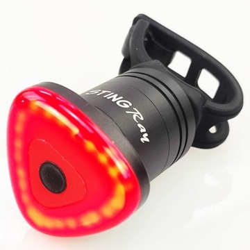 Lampka rowerowa TYŁ COB LED z funkcją STOP + USB