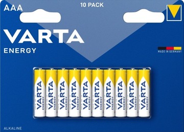 10 X BATERIA ALKAICZNA VARTA ENERGY AAA LR03 R03