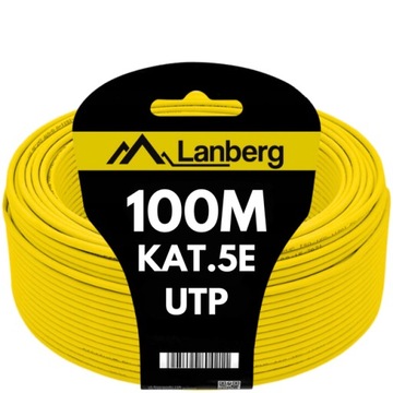 КАБЕЛЬ LAN КАБЕЛЬ ВИТАЯ ПАРА RJ45 UTP CAT.5E CAT.5E 100M LANBERG