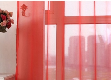 Шторы ВУАЛЬ, вуаль-тюль, 3,0 м, КРАСНЫЙ