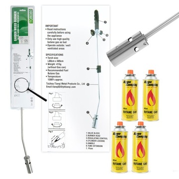 ГОРЕЛКА ТЕПЛОВАЯ ПИСТОЛЕТА ГОРЕЛКА ДЛЯ ЛИСТЕЙ 4 картриджа