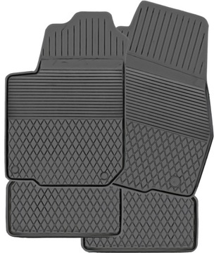 Korytkowe dywaniki gumowe KPL 4CZ - RANT 2CM