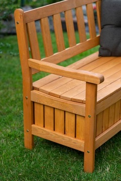 ŁAWKA OGRODOWA SKRZYNIA DREWNIANA Z SCHOWKIEM