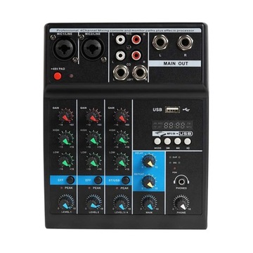 Сценический микшер, аудиомикшер USB, 4 аналоговых канала