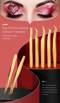 Пинцет для наращивания ресниц, 1 шт.