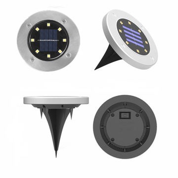 LAMPY OGRODOWE SOLARNE NAJAZDOWE GRUNTOWE 8LED 4SZ
