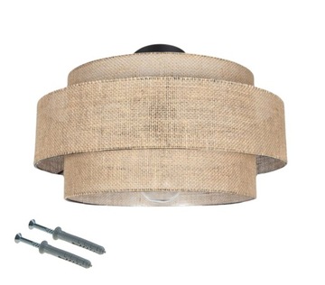 LAMPA BOHO SUFITOWA NOWOCZESNA LEN LED PLAFON