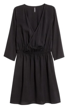 0602Dan-2 H&M sukienka czarna black 34 XS