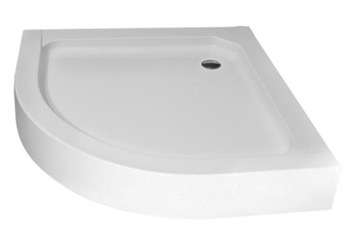 Поддон душевой полукруглый Алекс 80х80х4х16 комп. + Сифон