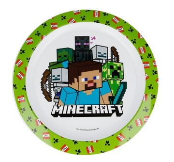 MINECRAFT Talerz Płaski Ø 21 cm Dziecięcy
