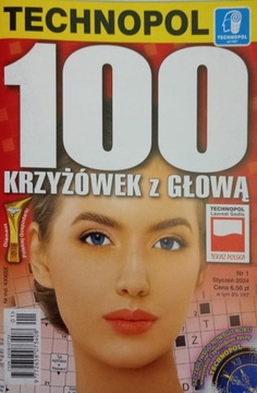 Krzyżówki 100 KRZYŻÓWEK Z GŁOWĄ 1/2024 TECHNOPOL
