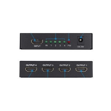 Splitter HDMI 1x4 audio / video 4Kx2K 3D UHD 2160p