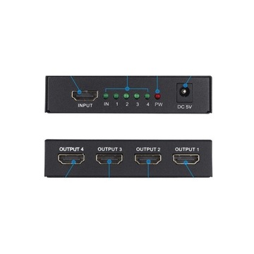 Splitter Rozdzielacz HDMI 1x4 UHD 4K x 2K 3D