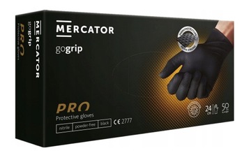 Rękawice Rękawiczki Nitrylowe Mocne Go Grip 50szt