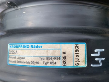 RENAULT ESPACE LAGUNA SAFRANE DISK OCELOVÝ 6235A 15'' 6,5J 5X108 ET50