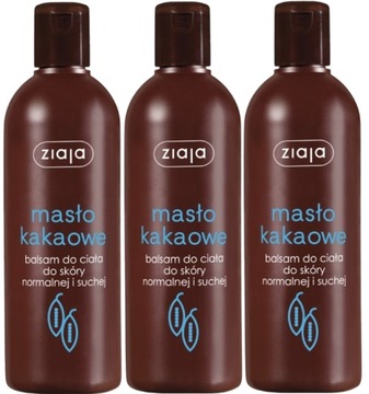 3 sztuki MASŁO KAKAOWE BALSAM DO CIAŁA 300 ML Wspomaga opalanie