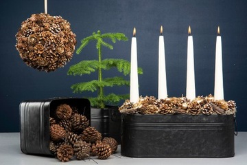 5 szt. OZDOBA SZYSZKI do stroików biała