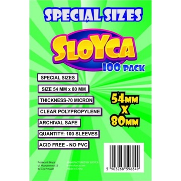 Koszulki na karty Sloyca Special Sizes 54x80mm