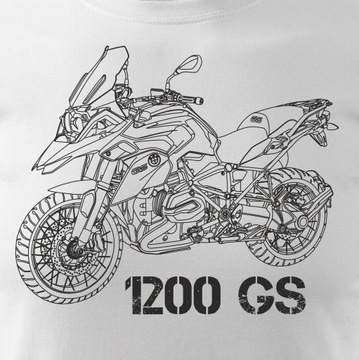 Koszulka na motor BMW GS R 1200 LC ADVENTURE z motocyklem GS1200 na prezent