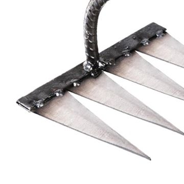 Садовые грабли Ручные садовые грабли из углеродистой стали с 4 зубьями для рыхления.