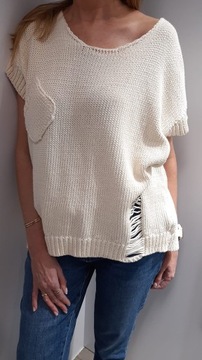 COCOMORE Oversize Свитер в стиле бохо Бежевый Новинка