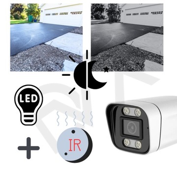 ВНЕШНЯЯ ВОДОНЕПРОНИЦАЕМАЯ КАМЕРА, РЕГИСТРАТОР IP66, ТРУБКА IP PoE, 8 МП, HQ ZOOM