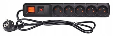 Удлинитель для защиты от перенапряжения, удлинитель ACAR, 5 розеток, 1,5 м.