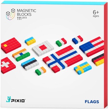 МАГНИТНЫЕ БЛОКИ PIXIO ИСТОРИЧЕСКИЕ ФЛАГИ 111 ШТ. ФЛАГИ