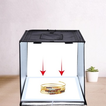 ДОМАШНЯЯ ФОТОСТУДИЯ ДЛЯ СЪЕМКИ БЕСТЕННЫХ ФОТОГРАФИЙ 40х40см LED 5500K