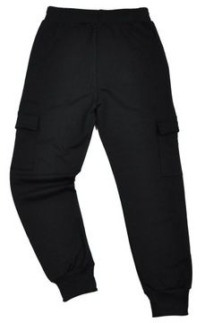 SPODNIE DRESOWE BOJÓWKI CHŁOPIĘCE CZARNE r.128 cm