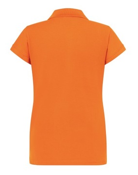 Koszulka Polo - Pomarańczowa, damska, bawełna, S