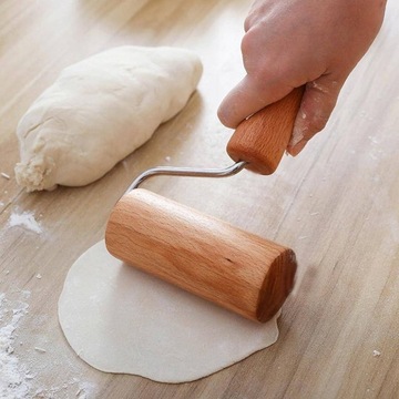 Деревянная скалка с ручкой для противня, формы для торта для пиццы.