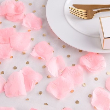 ДЕКОРАТИВНЫЕ ЛЕПЕСТКИ РОЗ 100шт СВЕТЛО-РОЗОВЫЕ СВАДЕБНЫЕ