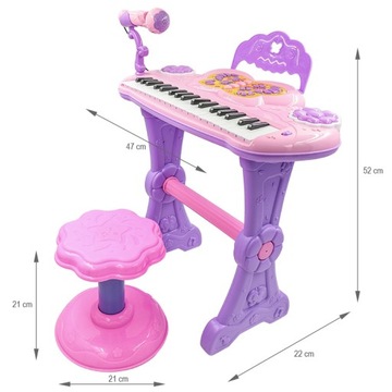 БОЛЬШАЯ КЛАВИАТУРА ДЛЯ ФОРТЕПИАННОГО ОРГАНА ДЛЯ ДЕТСКОГО КРЕСЛА С ЗАПИСЬЮ МИКРОФОНА 37КЛ