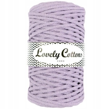 Bawełniany sznurek do makramy pleciony 5mm fiolet Lovely Cottons Lila