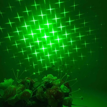 Сильный зеленый лазерный индикатор горящего отверстия, головка DISCO 5 Вт