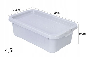 Пластиковый контейнер-органайзер закрывает коробку объемом 4,5 л.
