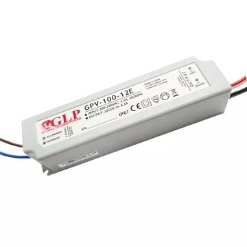 ZASILACZ GLP 100W 8.3A 12V IP67 GPV-100-12E