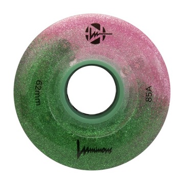 KOŁA ŚWIECĄCE DO WROTEK LUMINOUS PINK FOREST 62MM BROKAT