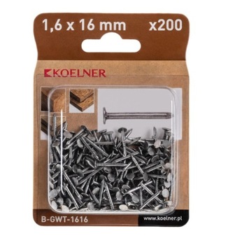 Gwoździe tapicerskie 1,6 x 16mm Koelner – 200 szt.