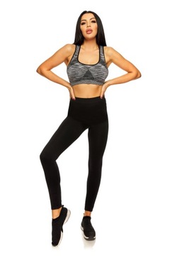 Leginsy sportowe damskie fitness legginsy czarne