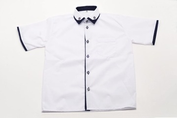 РУБАШКА ДЛЯ МАЛЬЧИКОВ, БЕЛАЯ, КОРОТКАЯ, С РУКАВАМИ, ЭЛЕГАНТНАЯ 140