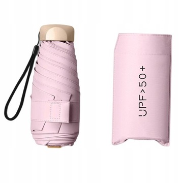 Mini parasolka przeciwsłoneczna z etui na kolor biały